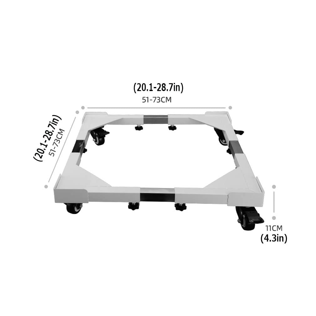 Base Ajustable para Lavadora Soporte para Lavadora Base Universal para Secadora con Ruedas/Soporte Ajustable para Lavadora de 20" a 28" con 4 Ruedas giratorias Soporte móvil para r
