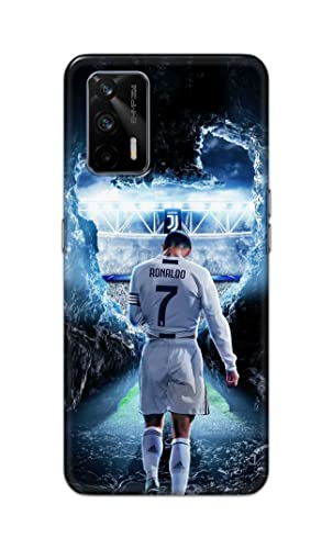 Image of Printed Hard Back Cover Case for Realme GT 5G Back Cover (Footbal Legend) -1302
