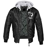 No Fight No Glory Herren MA1 Bomberjacke mit Kapuze gefüttert Winter Bevor der...