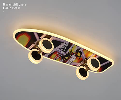 Plafoniera per bambini Lampada da soffitto a LED Cameretta per bambini, Skateboard Luci da soffitto per Bambini RGB Ragazze, Lampadario per Camerette Ragazzi con Telecomando/APP, L60cm 32W - Image 7