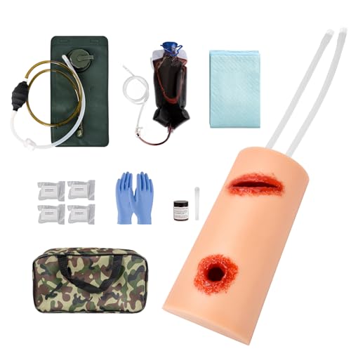 Skillssist Wound Packing Trainer Stop the Bleeding Training Kit Bullet & Laceration Wound Packing Simulator Hemostasis Practice Model for Trauma Care Medical Education