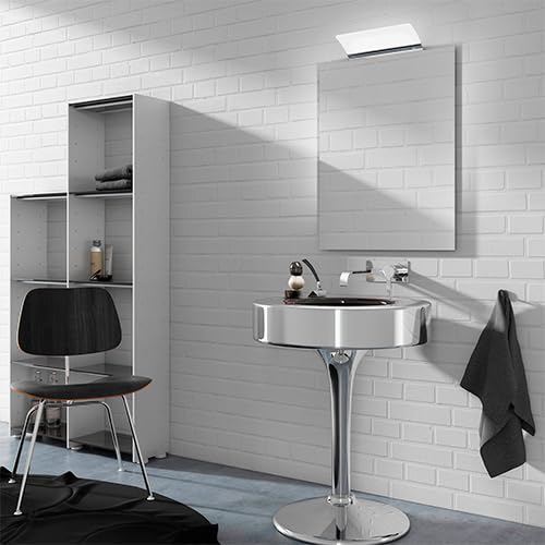 Aplike - Aplique LED para Espejo de Baño con Enchufe - Luz Blanca Neutra (4000K) - 12.9 x 7.3 x 50cm | Modelo Apolo