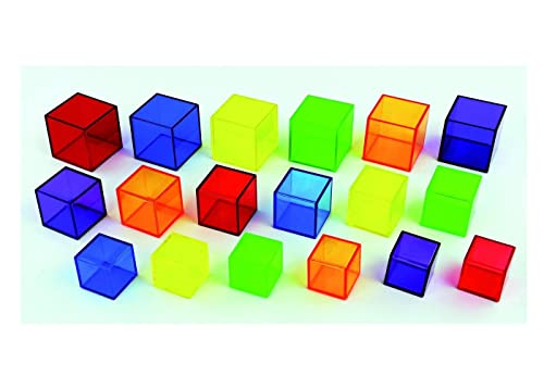 Cubes translucides colorés TickiT 73089 pour s'émerveiller en jouant