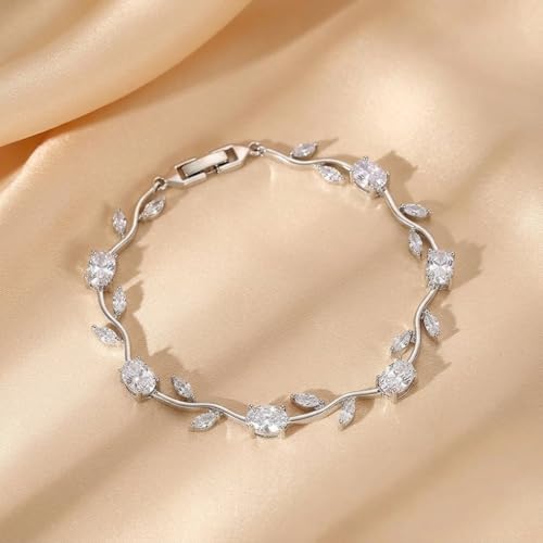 Image of SALTY Tulip Bracelet for Women Anti Tarnish | Fancy Floral Bracelet | Jewellery Gifts | Hand Band | Fashion Accessories for Girls | Minimal Jewelry Design | Gift for Rakhi | Gift for Diwali, Christmas, Marriage, Birthday