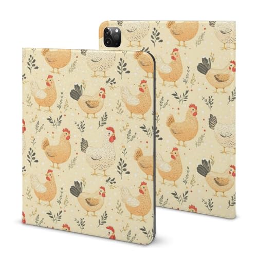 Protection iPad Pro 11 pouces étui intelligent fleur de poulet housse mince avec porte-stylet