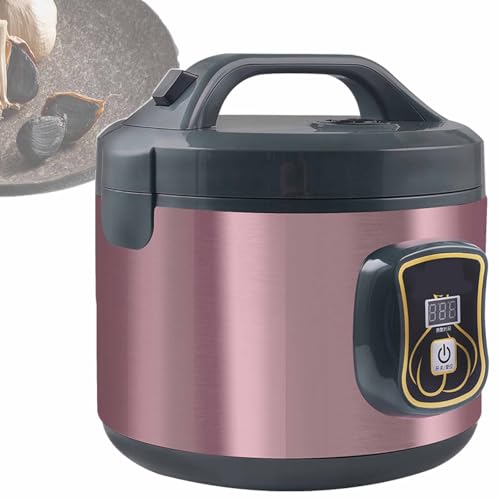 ERICAT Máquina Fermentadora Automática De Ajo Negro De 3 litros, Olla De Fermentación De Ajo Negro Eléctrica Inteligente para El Hogar con Rejilla para Ajo De 2 Niveles Y Dispositivo Portátil