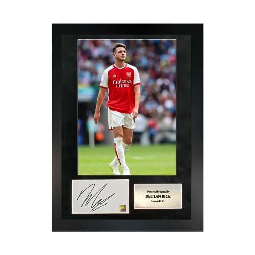 Declan Rice Cadre Photo souvenir authentique avec encadrement signé à la main memorabilia sport