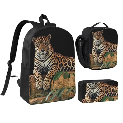 Sac à dos léopard avec compartiment déjeuner pour ne plus rien oublier le matin