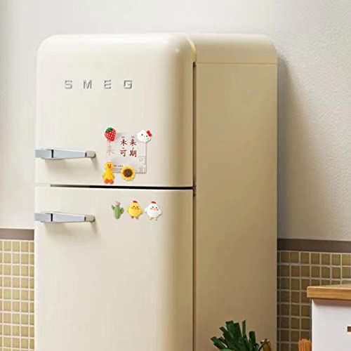 Ímãs de geladeira de resina, adesivos magnéticos bonitos da resina de 9 partes, Ímãs 3D fofos para g