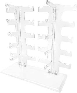Liummrcy Sunglasses Rack Acrylic Two Row Glasses Holder Display Stand For 10 Pairs Glasses Holding Sunglasses Rack, Sunglasses Holder, Glasses Display Stand, Glasses Storage, Acrylic Glasses Display