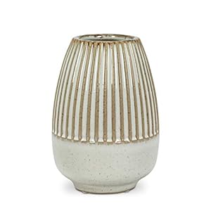 Abbott Collection Small Half Ribbed Vase-3.5″” H (27-NATURA-451)
