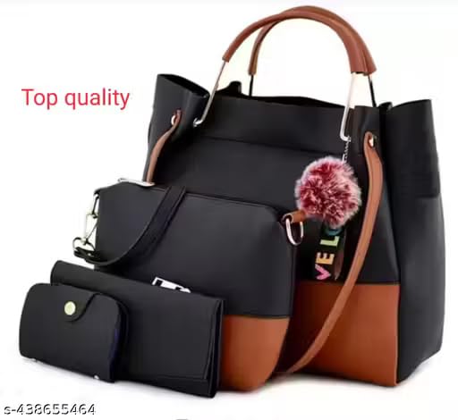 Image of Women Handbags Combo Pack of 4 - Gorgeous Ladies Purse & Sling Bag Set for Girls