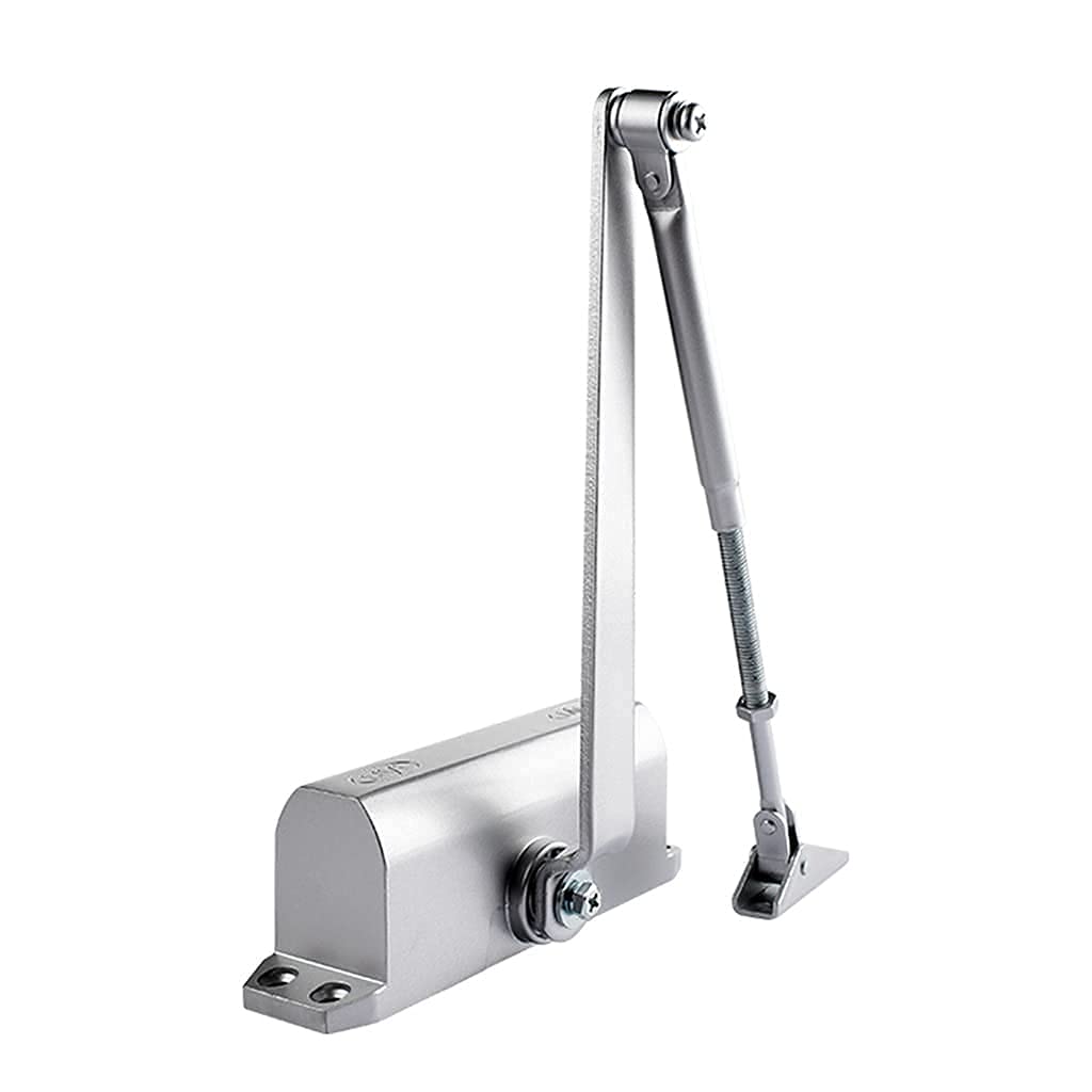 Chiudiporta Automatico a Molla, Chiudiporta Aereo, con Cerniera idraulica, 2 valvole di Regolazione(Style 2)