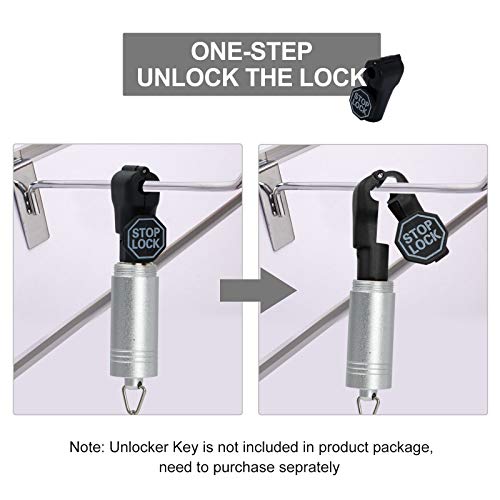 LeaGerous 200 Pcs Black Magnetic Peg Hook Stop Lock 6mm, Display Hook Magnet Security Locks Compatible with 4.5-5.9mm pegboard for Retail Store and Shopping Center by LeaGerous - Image 5