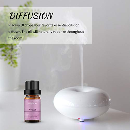 Image of BURIBURI Violet Essential Oil 10ml, 100% Pure, Undiluted, Natural Violet Fragrance Oil for Diffuser, Soap Candle Making