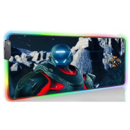 Gaming Mouse pad RGB Mouse Mat Led 14 Lighting Mode Keyboards Carpet Game Player Computer Table Mat Mat Durable Lock Edge 23 62" x11 81"