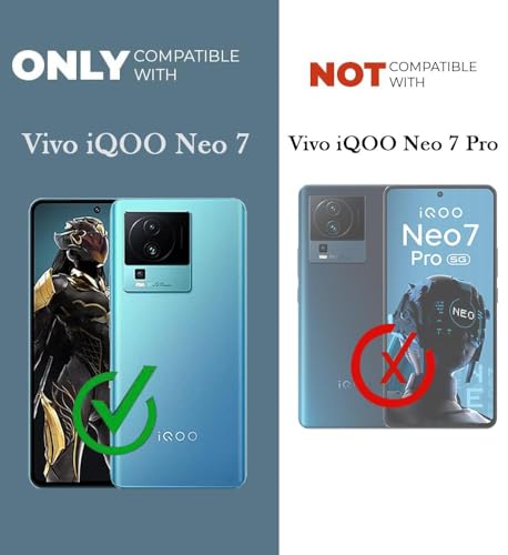 Image of Jkobi Back Cover for Vivo iQOO Neo 7 5G (Silicone Clear Shockproof Case with Camera Protection | Soft and Flexible | Transparent)