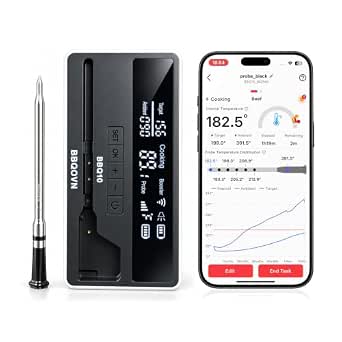 BBQOVN Wireless Smart Meat Thermometer for Grilling and Smoking