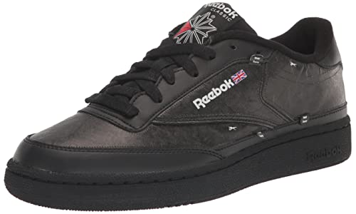 Reebok Unisex Adult Club C Sneaker, Black/White, 8 Women 6.5 Men US - Main Image
