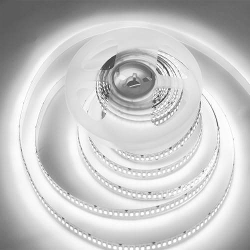 Image of SUYOOULIN LED Strip Lights, SMD 2835 1200 LEDs Light Strips, 33t /10m 18000LM Flexible AC 110V Waterproof IP68 LED Ribbon Lighting for DIY Christmas Home Indoor Outdoor Decor(Daylight White 6500K)