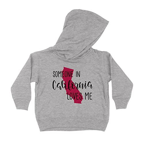 Someone in California Loves Me Kids Hoodie Sweatshirt Toddler 2T Heather Grey