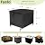 Fyelo 32 Inch Gas Fire Pit Cover for 28-32 Inch Square Fire Pit Tables, Heavy Duty 600D Waterproof & Windproof 32 x 32 x 24 Inches Patio Firepit Cover, Black