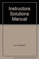 Operations Management: Strategy And Analysis 5th Ed, Instructors Solutions Manual 0201331217 Book Cover