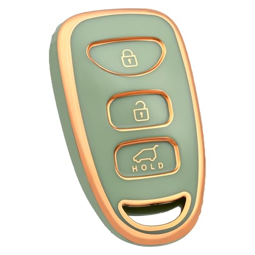 Coque de clé Hyundai haut de gamme en TPU souple finition dorée