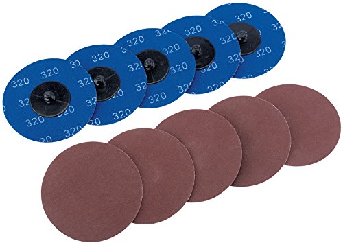 Draper SD3AB Schleifscheiben Aluminiumoxid Körnung 320, blau, 75 mm, 10 Stück