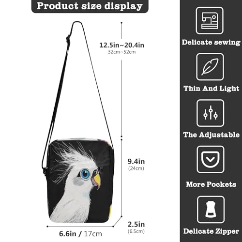 Funny Cockatiel messenger bag for women Small Crossbody Bag Women Shoulder Hand Bags Adjustable Strap for Shopping Shopping3