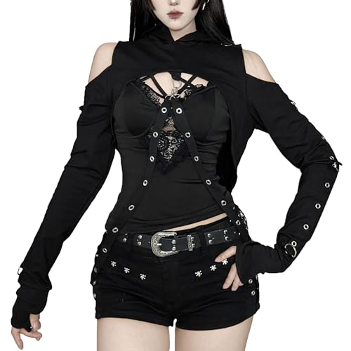 TSMNZMU Aesthetic Shirts alt Shirts Bodycon Shirt Punk t-Shirt Goth Black Dress Shirt alt Shirts Goth Shirt Goth Shirts Goth Lolita Shirt Dark Academia Shirts Aesthetic alt Shirt Goth Shirt