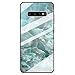 MUTOUREN Funda Samsung Galaxy S10 5G Mármol Case TPU Flexible Silicona Vaso PC Cubierta Ultra Slim Skin Caso Anti-Rasguño Resistente Elegante Chica Carcasa con Protector de Pantalla, Cian