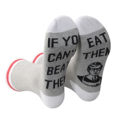 TOBGBE Novelty Serial Killer Socks Jeffrey Dahmer Gifts True Crime Fans Socks True Crime Podcast Gifts (Eat Them Socks) TOBGBE Novelty Serial Killer Socks Jeffrey Dahmer Gifts True Crime Fans Socks True Crime Podcast Gifts (Eat Them Socks)