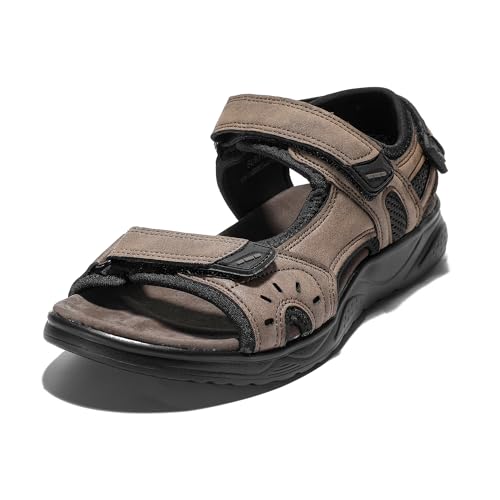 JOMIX Sandalias Hombre Verano Sandalias Trekking Hombre Comodas Piscina Playa Mar Sandalias Deportivas Hombre Senderismo, Caqui, 42 EU