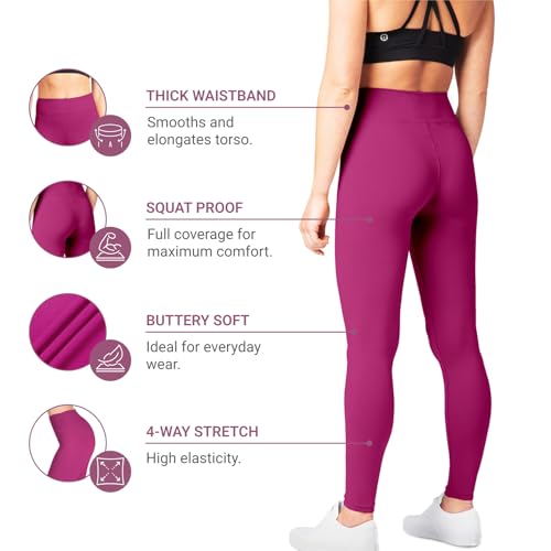 Image of SATINA High Waisted Leggings for Women - Comfortable and Stretchy in Versatile Sizes and Colors