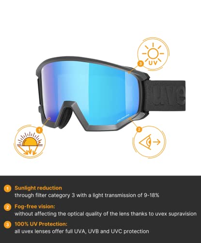 uvex athletic CV, maschera da sci Unisex adulto, black mat/blue-green, one size - Image 6