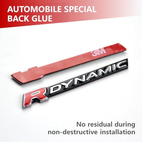 Image of Special Vechicle Symbol R-Dynamic Sports 3D Badge,Car Body Trunk Fender R-Dynamic Emblem Logo Sticker Compatible with Jagvar Land R0ver Accessories (R Chrome)