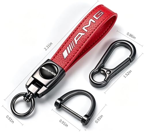 Image of Genuine Leather Car Keychain Key Ring Accessories New