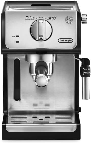 DeLonghi ECP35.31 Macchina da Caffè Espresso Manuale e Cappuccino, Caffè in Polvere o in Cialde E.S.E., Argento