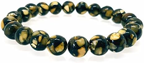 AMBERMILANA Baltic Amber Bracelet/Adult Women Men Unisex/Round Ball mosaic Amber/Anti-inflammatory/Certified Baltic Amber