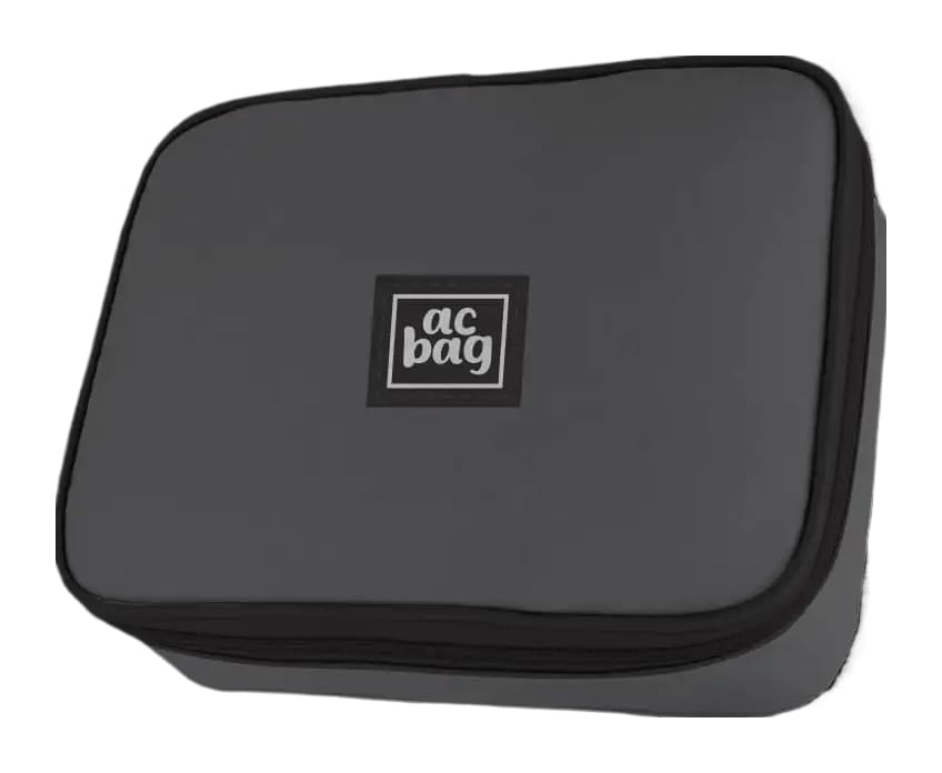Estojo Escolar AC BAG Pen 100 Color Fun com 36 Elásticos – 21x15x7 cm – Variações de Cor (Grafite + Preto)