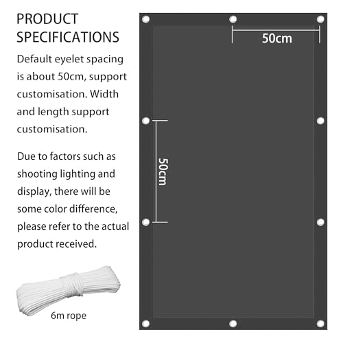 Voile d'ombrage gris foncé 2x3 m imperméable extérieur résistant - 8