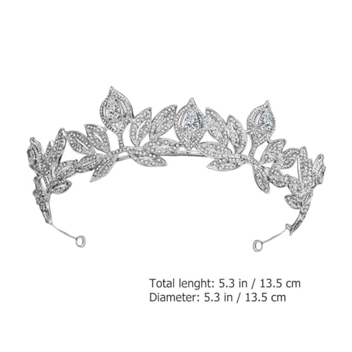 Tiara barroca de aleación fina y circonita brillante para novias 2