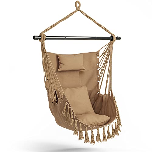 Giantex Hanging Chair Hammock Swing Chair - with Sturdy Steel