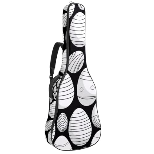 Sac pour guitare acoustique étanche avec protection éponge et poches à motifs