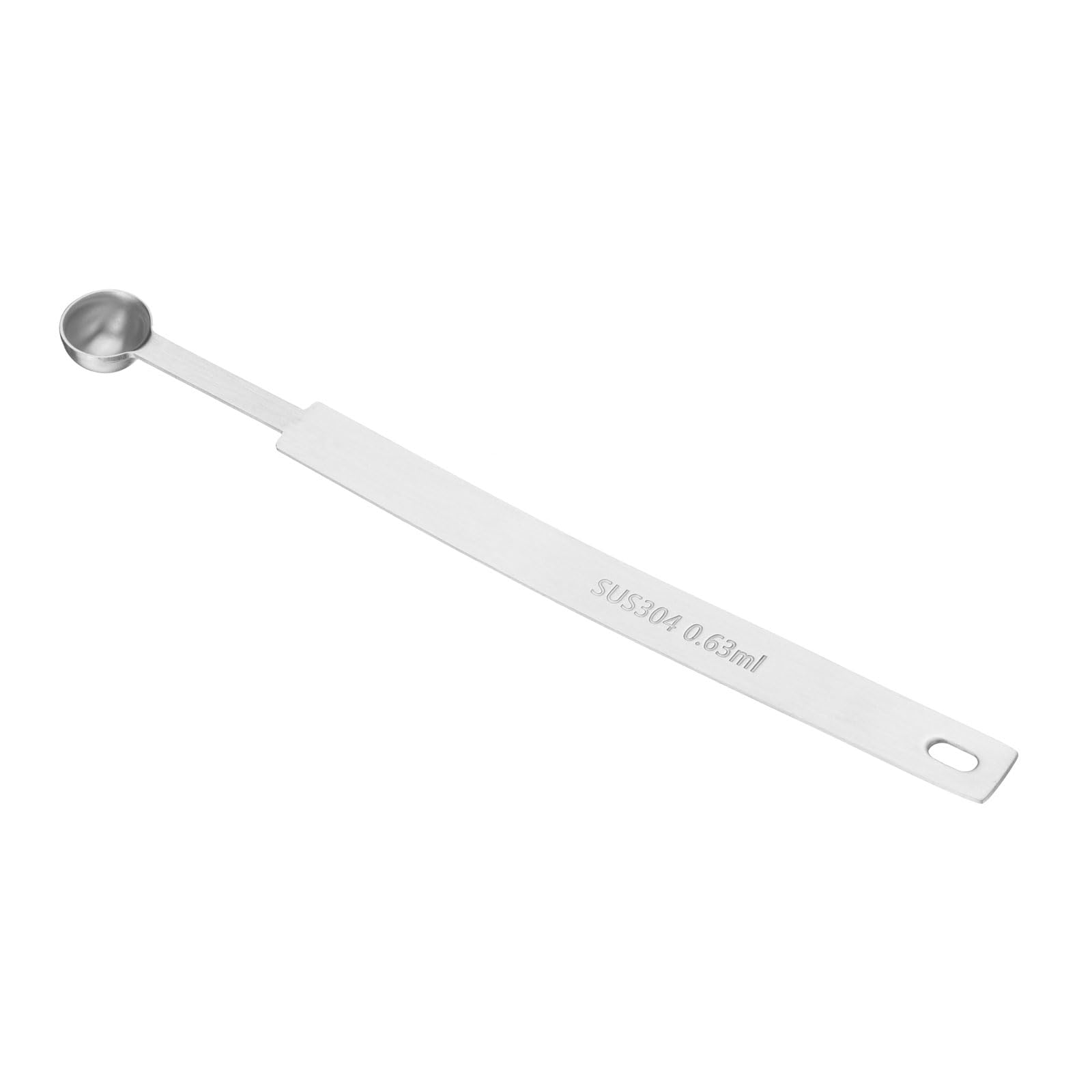 HARFINGTON Cuchara medidora individual de 1/8 cucharadita (0,63 ml), cucharadita/cucharada de acero inoxidable 304, cuchara medidora cuadrada pequeña, cuchara medidora de mango largo