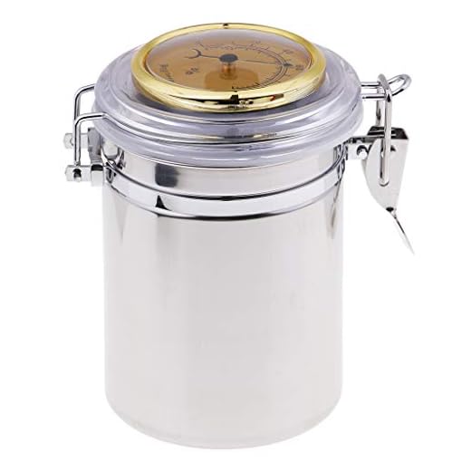 dailymall Umidor de tabaco de aço inoxidável, lata de lata, umidificador, capacidade de umidade