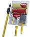 Price comparison product image ProDec 6 Piece Twin Head Masonry Roller, 4'-8' Extension Pole & 4" Masonry Brush Set, Heavy Duty Paint Roller Set for Painting with Smooth & Textured Paints on Exterior Walls, 9"