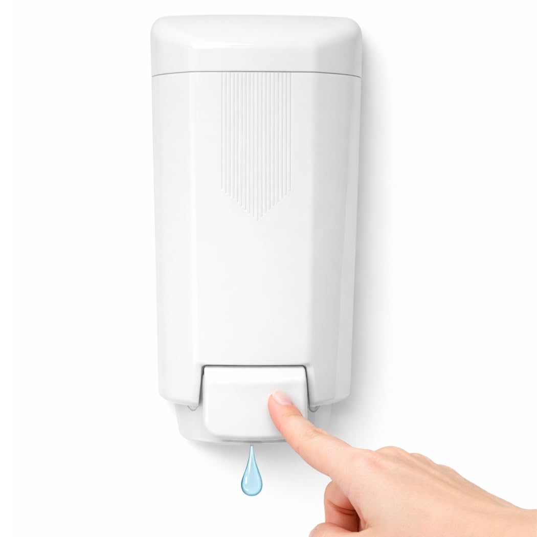 Osler & Walsh Wall Mounted Soap Dispenser 1L, Refillable Hand Soap Dispenser for Bathroom, Kitchen & Commercial Washrooms