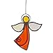 Produktbild HAB & GUT -HA0G1- Windspiel Glas ORANGE, WEIß, GELB, Engel, 10 x 8,5 cm, Mobile für Fenster, Wand, Garten, Terrasse und Balkon